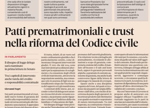 Trust & Accordi PreMatrimoniali entrano in Famiglia